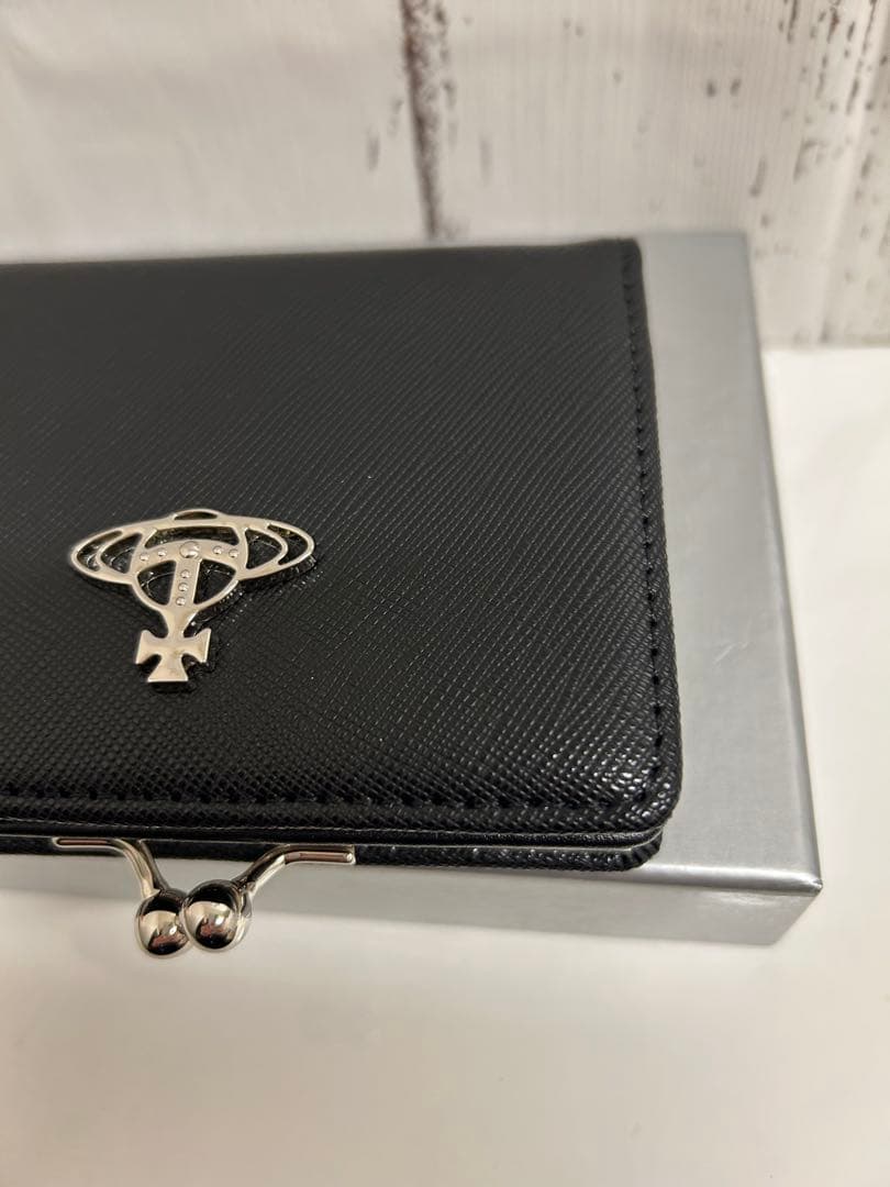 【ショッパー付き】Vivienne Westwood　二つ折り財布　ブラック