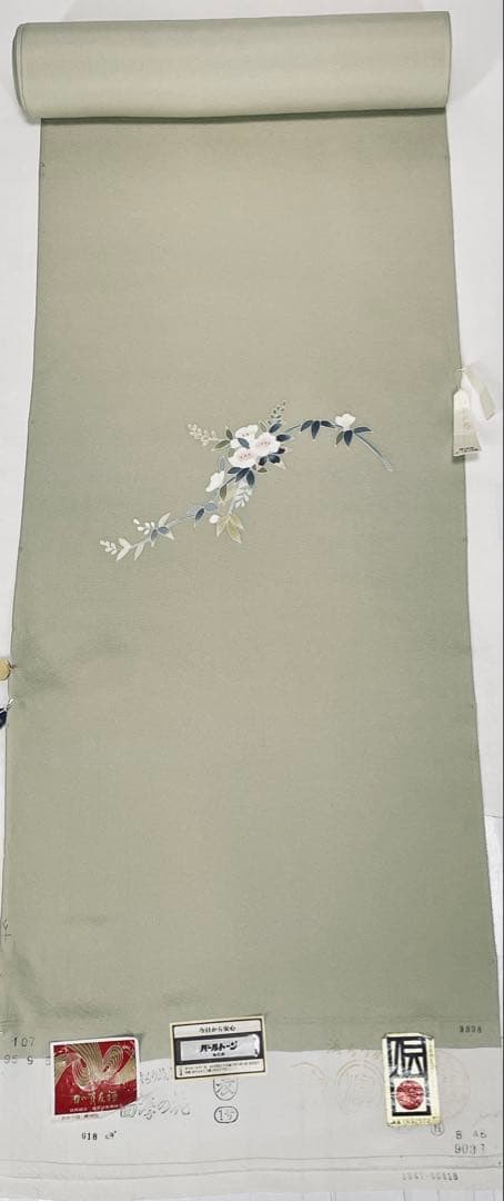 ビ*カ様 本場　加賀友禅　南克治　付下げ　反物　13.90m 濱ちりめん　パール