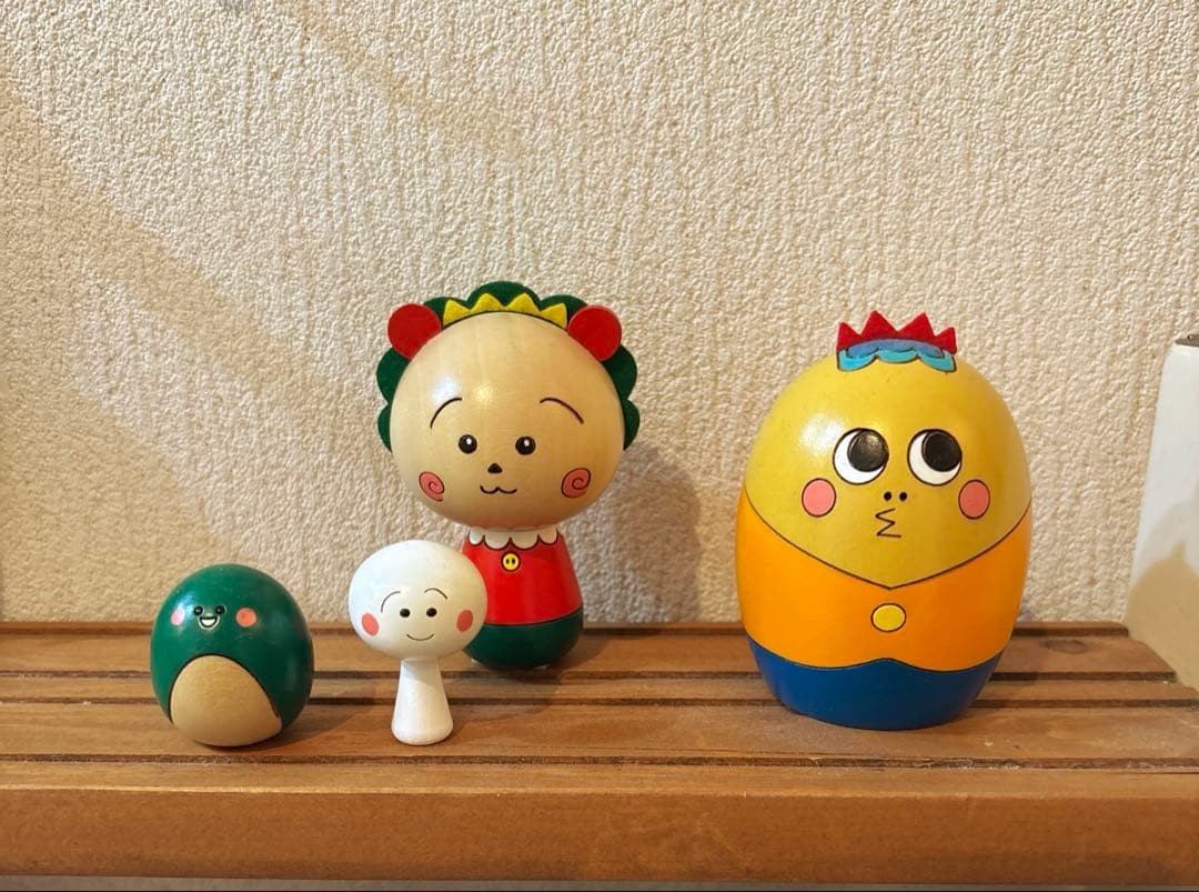 コジコジ　卯三郎　こけし　4体　フルセット　木製　箱あり