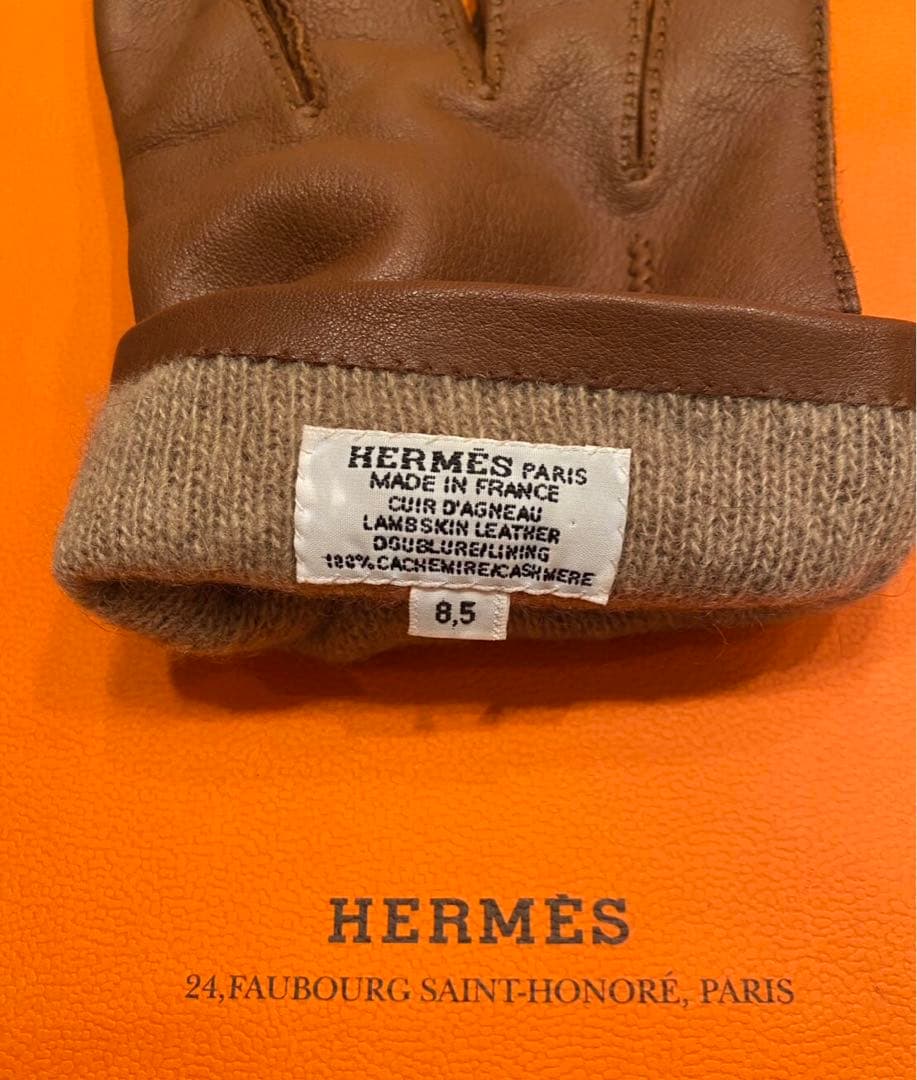 HERMES ラムレザー　メンズ手袋