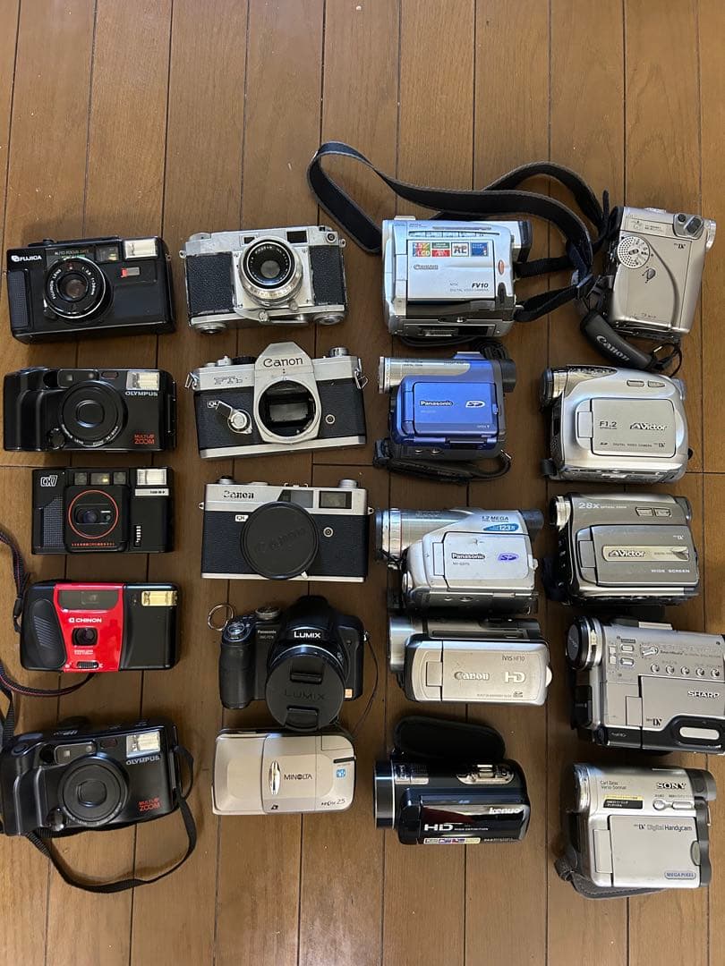 フィルムカメラ、デジタルビデオカメラ、デジカメ 20点 【ジャンク品】