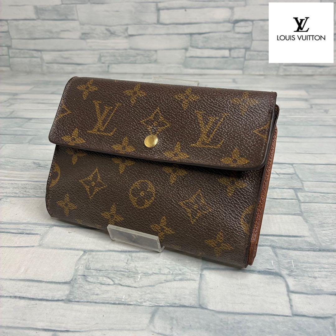 美品　55 LOUIS VUITTON ルイヴィトン　￼三つ折り財布　mt7