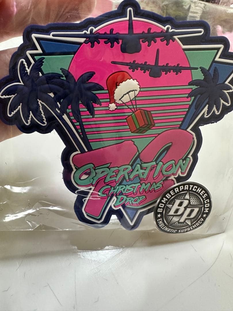 クリスマスドロップワッペン ベロクロ付2024横田友好祭　横田基地
