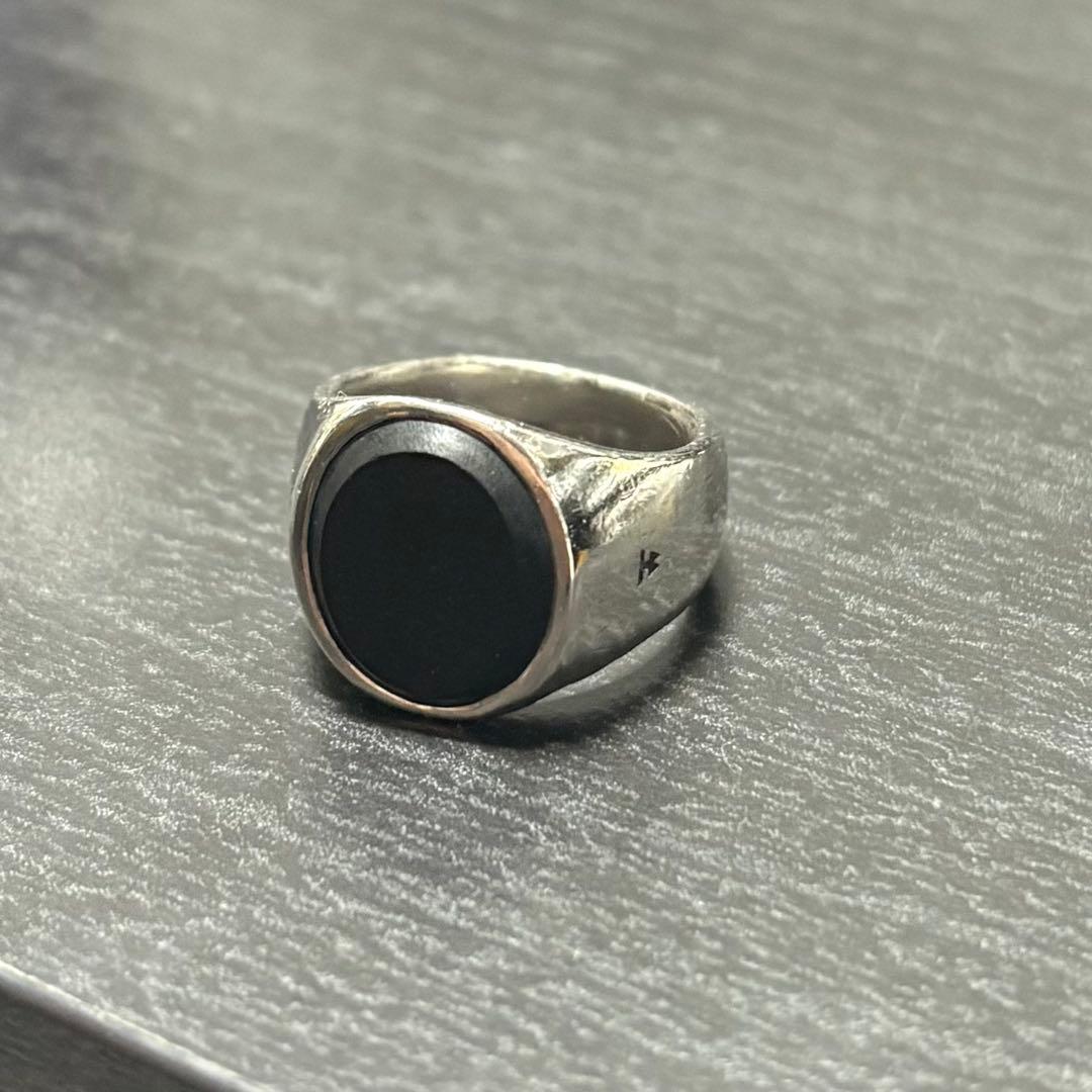 【最安値】TOM WOOD ブラックオニキス　オーバル　サイズ50