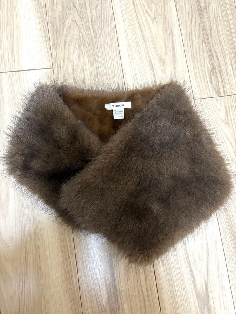 THROW snood ブラウン フリー