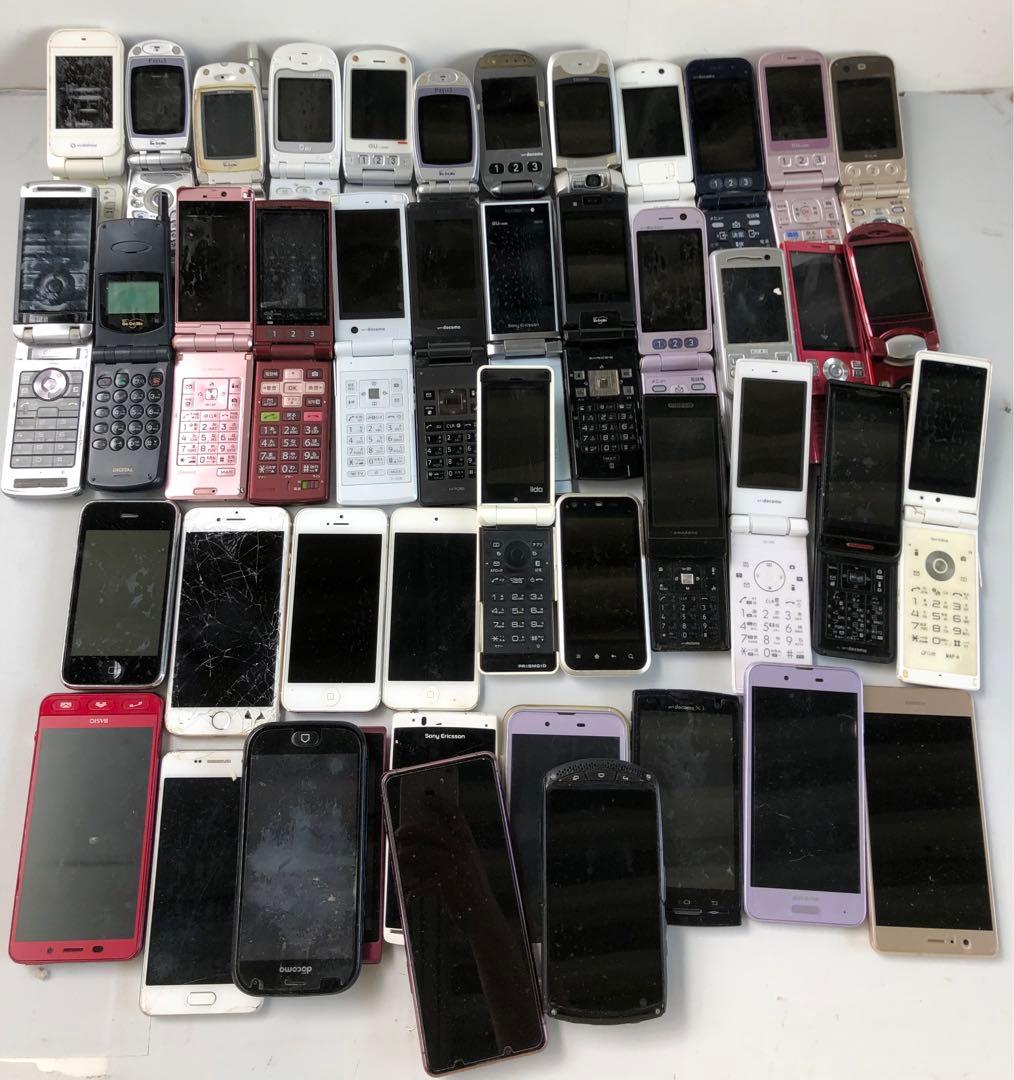 携帯電話　45点　ジャンク品　まとめ売り(D181)