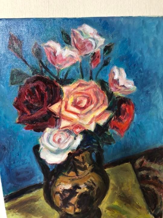 再値下げ　小山敬三の肉筆模写薔薇