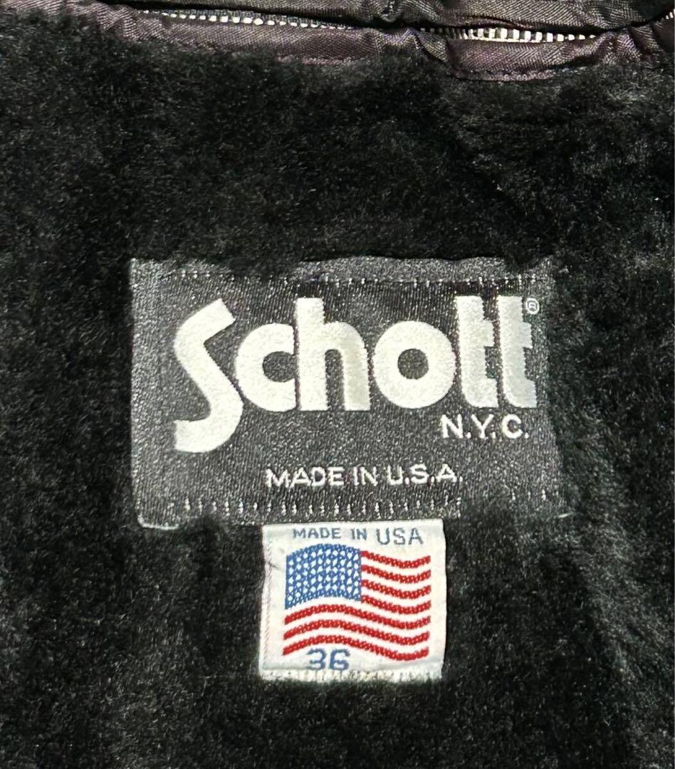 ① schott ライナー付 641【36】 米国製◇革ジャンGPZハーレー
