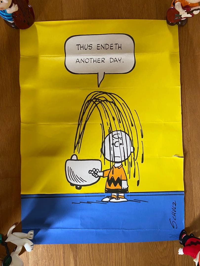 70s ピーナッツ　ポスター　チャーリーブラウン