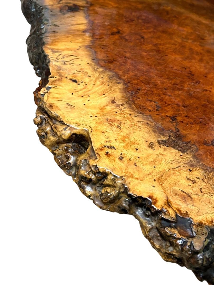 花梨 玉杢 敷板 天然木 花台 香炉台 瘤杢 琥珀 唐木 テーブル