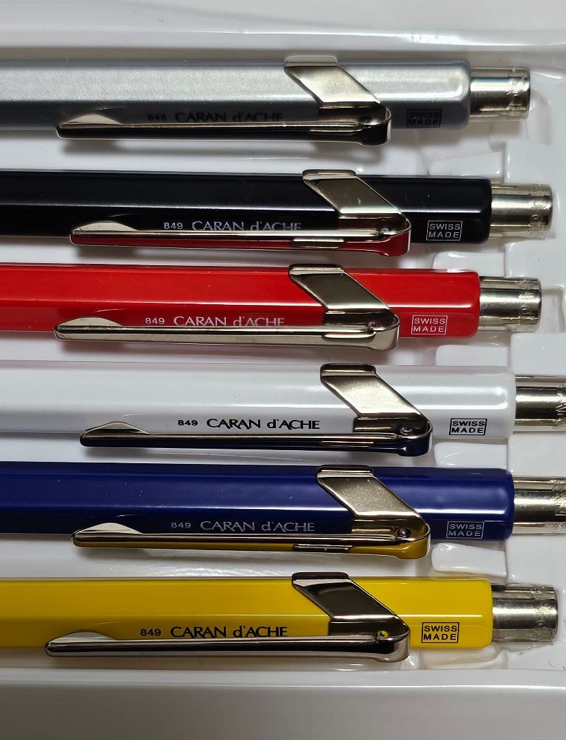 CARAN D'ACHE 6本セット カランダッシュ 849 ノック式ボールペン