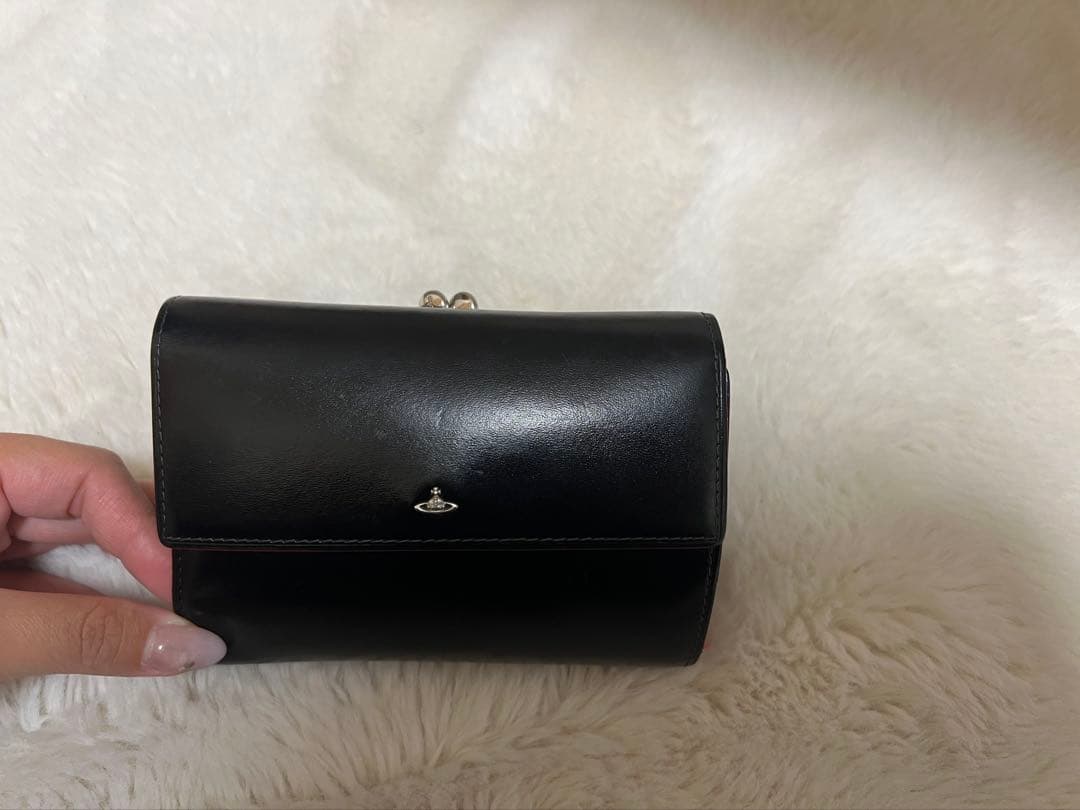【Vivienne Westwood】黒 レザー 三つ折り財布