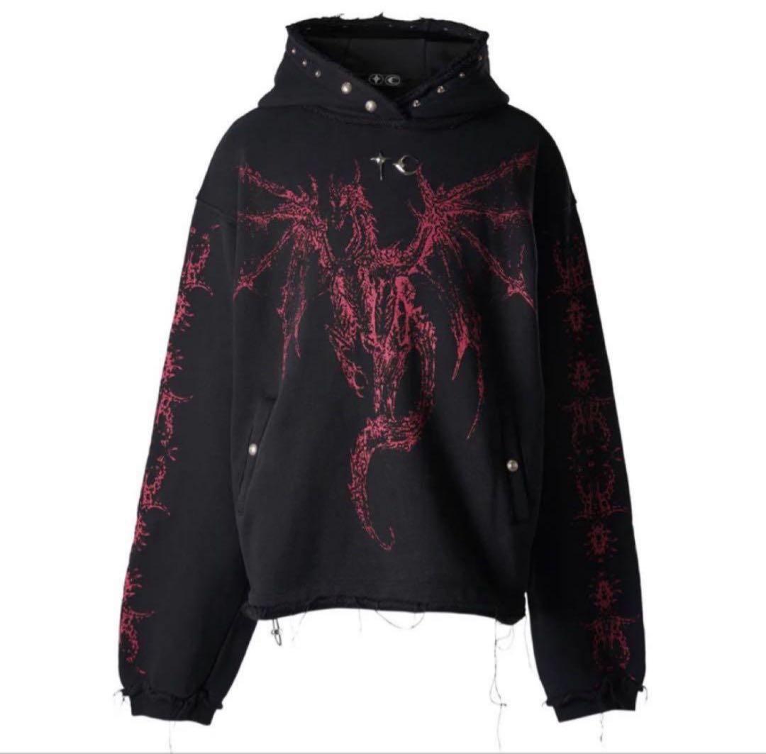 thug club サグクラブ パーカー 黒 赤