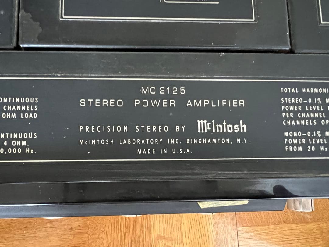 McIntosh マッキントッシュ パワーアンプ MC2125