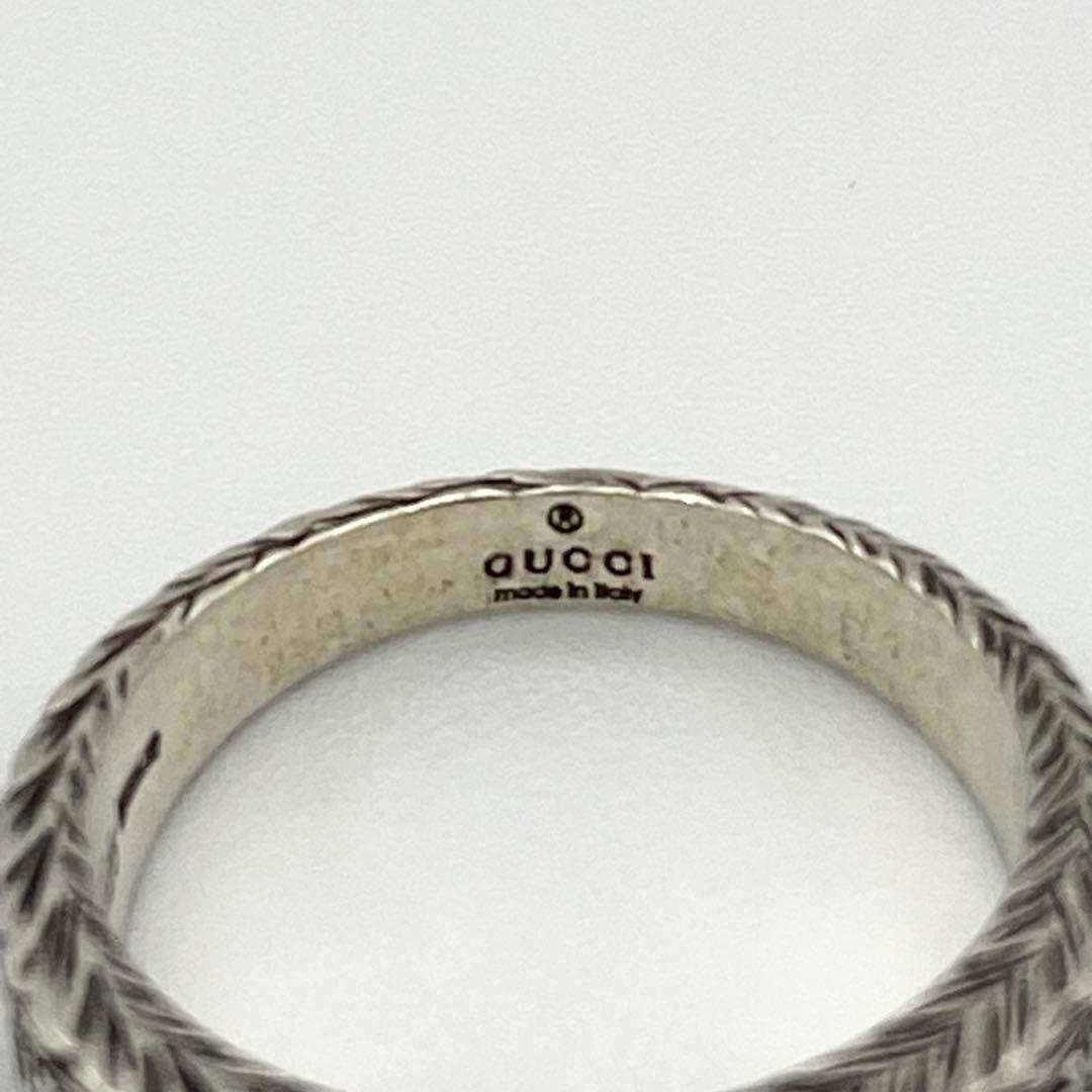 GUCCI リング　指輪　インターロッキング　シルバーリング　アラベスク　13号