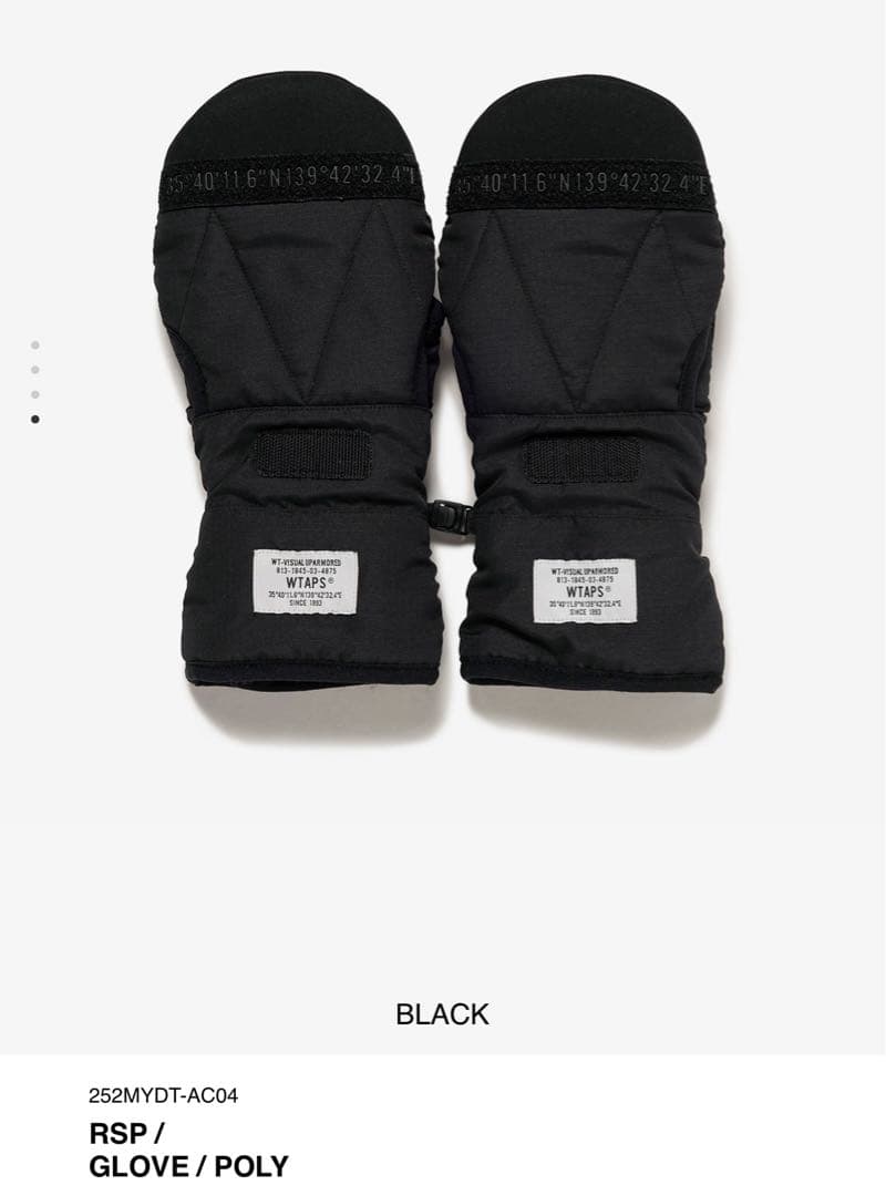 t*o様 WTAPS ブラック Ｌ 252MYDT-AC04 RSP glove