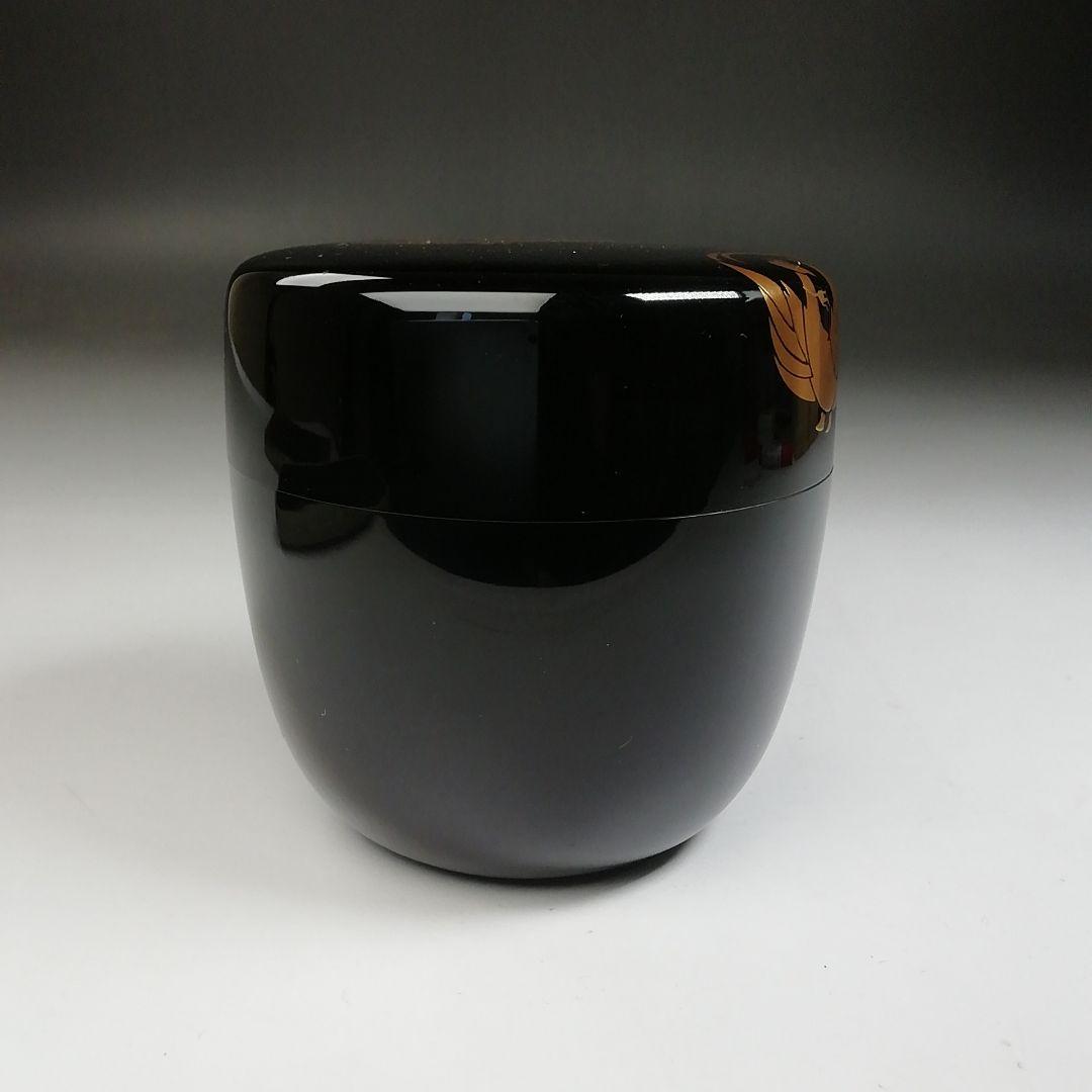 Ｔ７７０　棗　『鳳凰蒔絵　内銀丸紋』『大棗』『中村宗尹』漆塗　共箱　茶道具