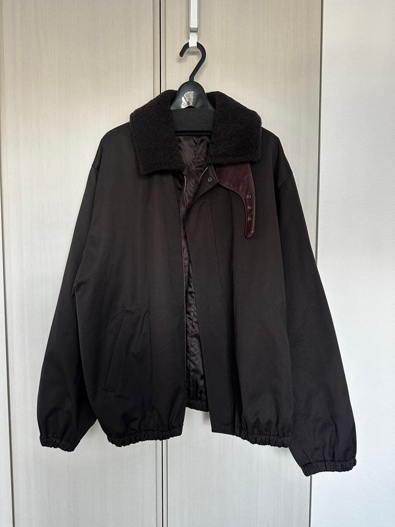 ジャケット・アウター ssstein MOUTON COLLAR PADDED JACKET