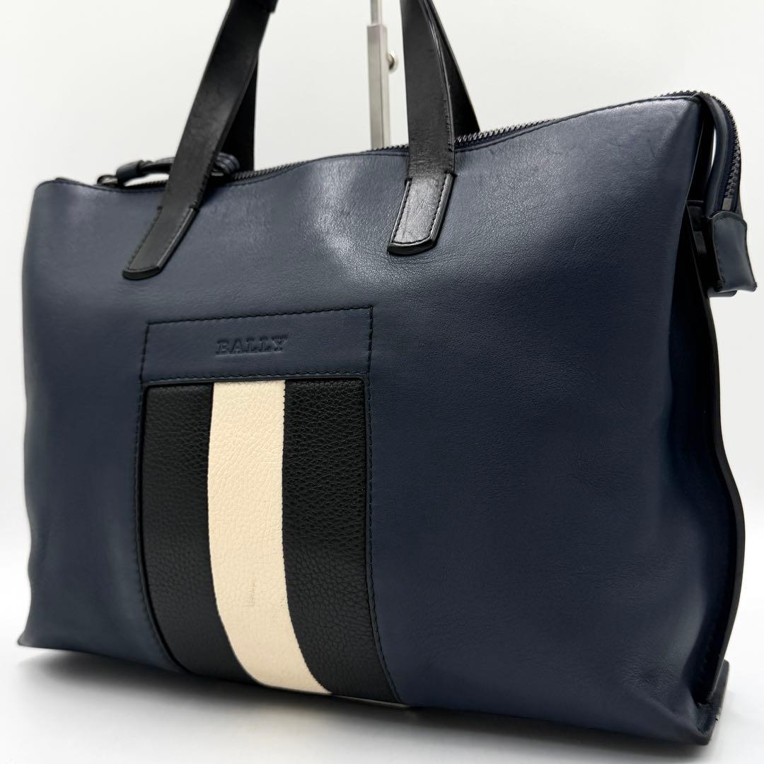 【美品】バリー ビジネスバッグ BIVIOS トレスポ レザー ネイビー 現行