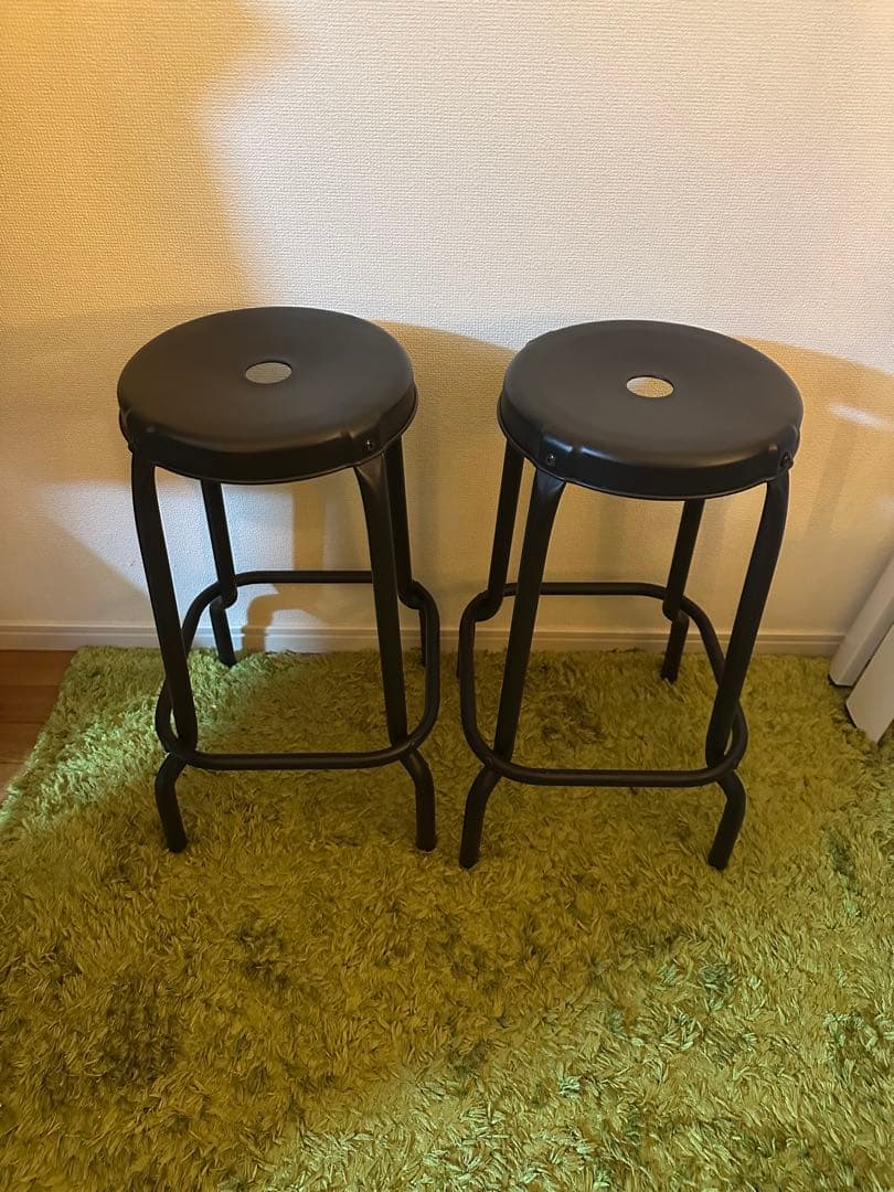 2脚セットIKEAイケア バースツール RASKOG ロースコグ ブラック