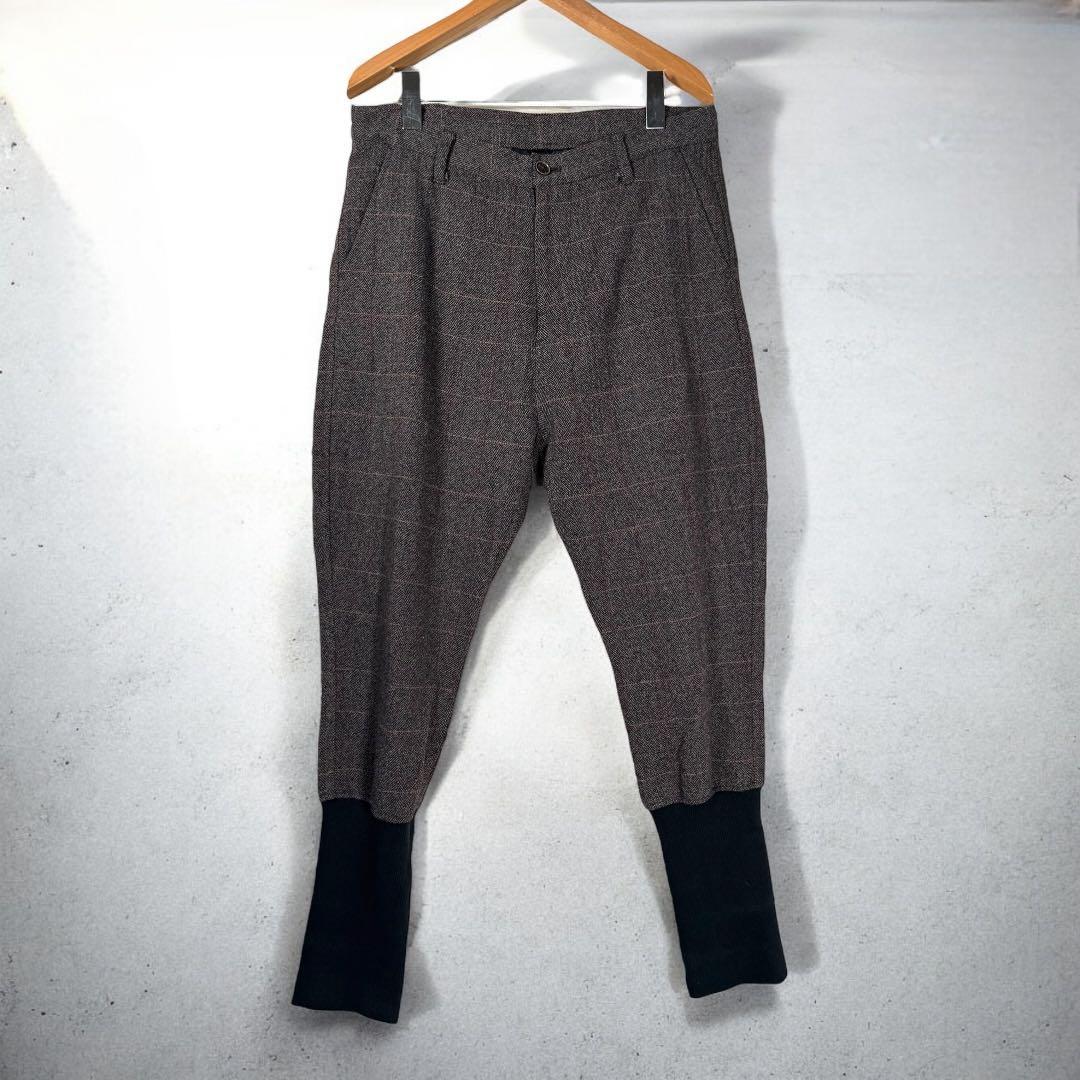 glamb グラム アップランドチェックスラックス 裾リブ 2