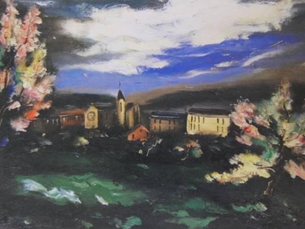 里見勝蔵、渓谷の春、希少な画集より、新品高級額・額装付