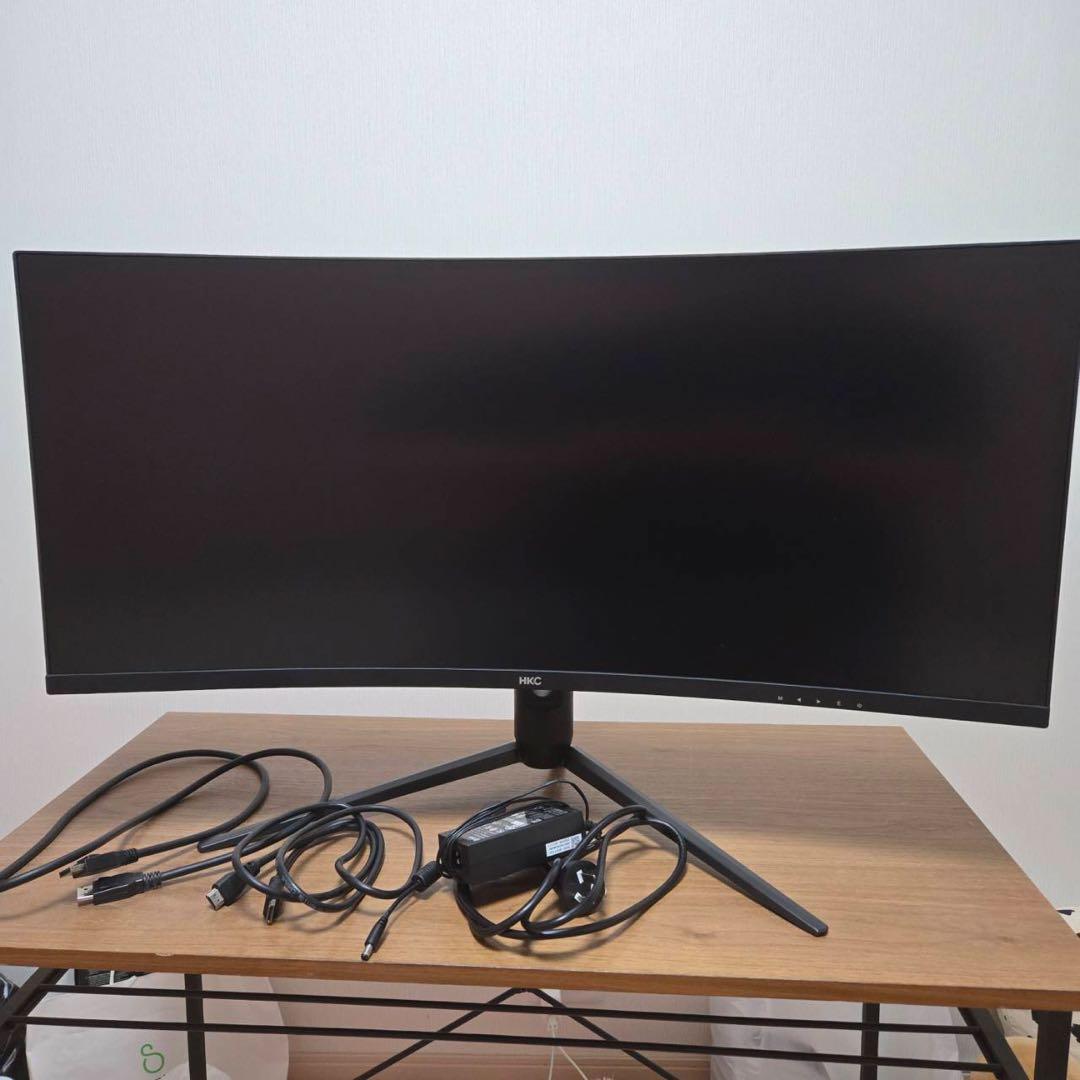 【お盆セール】HKC超湾曲ゲーミングモニター34インチTG34C3U 美品