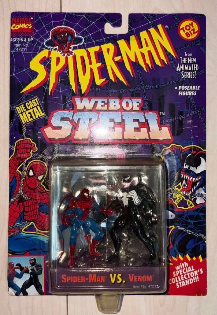 【90sレトロ】スパイダーマン VS ヴェノム フィギュア ToyBiz 未開封