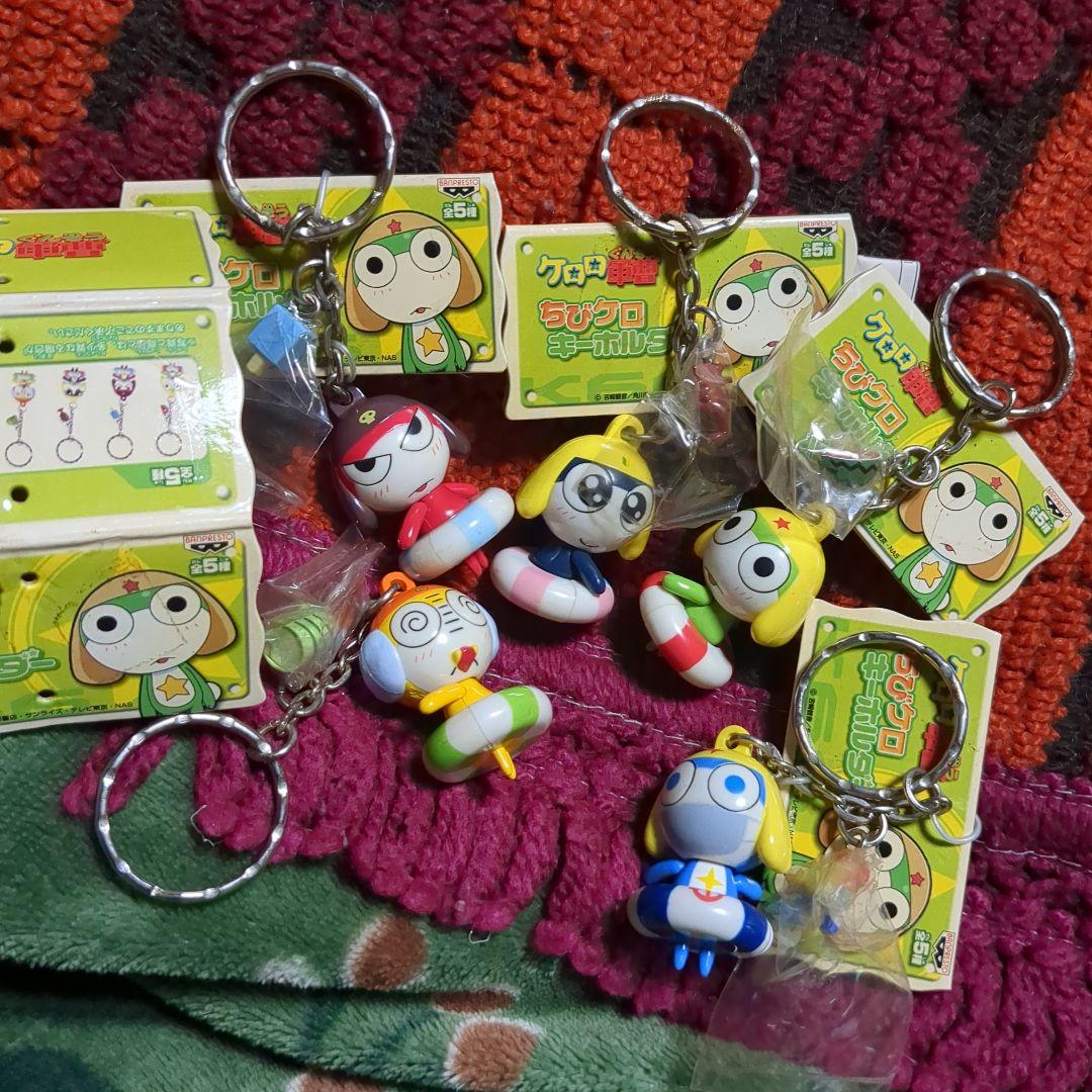 d*9様 ケロロ軍曹★訳あり★【レトロ】ちびケロキーホルダー ５個セット【２00