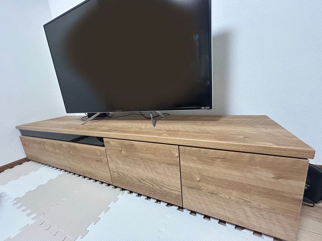 [幅180] ローテレビ台 日本製 50V型対応 完成品 木製 LOWYA