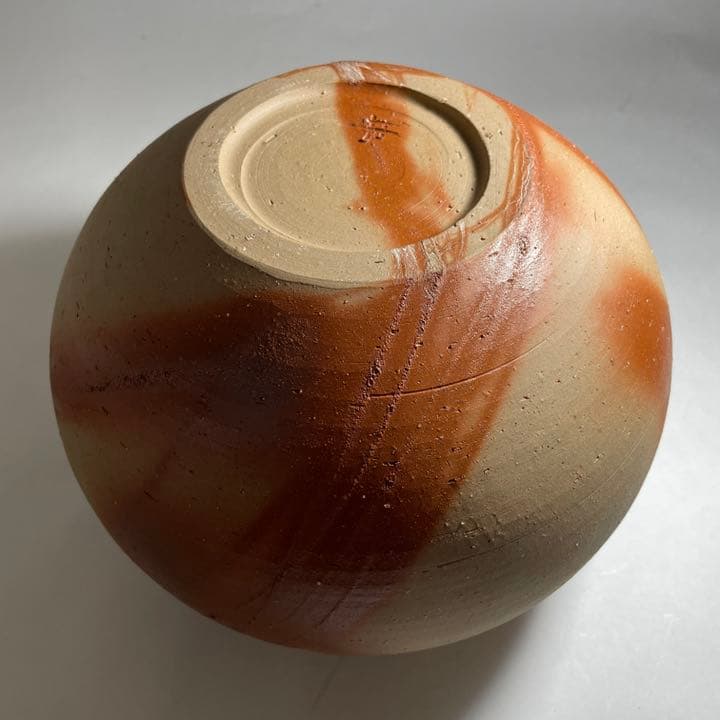 ◆備前 緋襷壺 『松井興之』作 岡山県重要無形文化財保持者◆