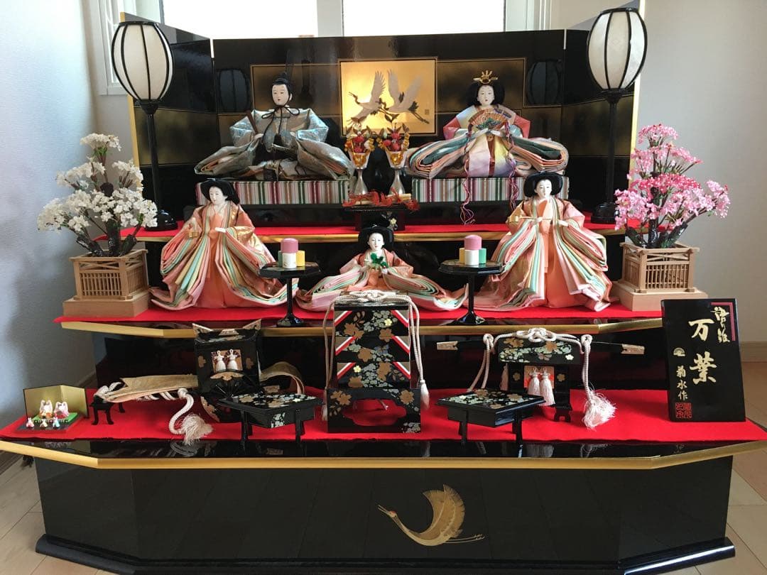 最終値下げ　3段 雛人形　セット ひな人形　三人官女　雛道具　お雛様　ばら売り可