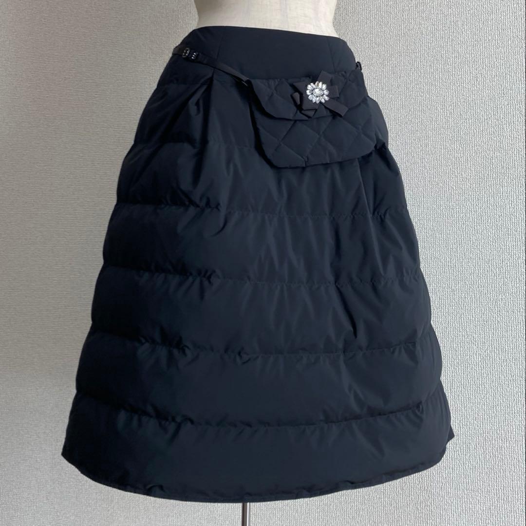 2.8万♡超美品♡ エムズグレイシー カタログ掲載 ダウンスカート 40 黒