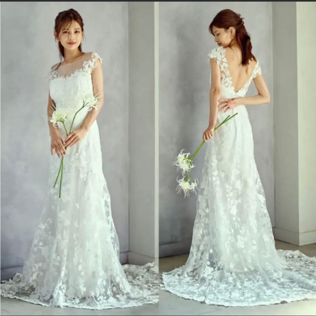 DRESS PRODUCTION W284 刺繍レースソフトマーメイドドレス