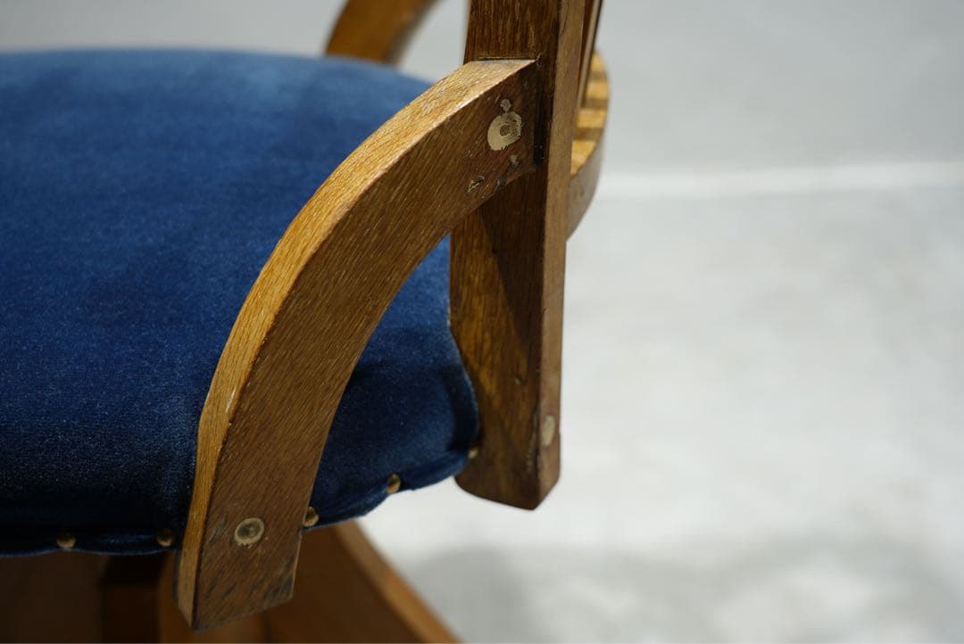 ドクターチェア　回転椅子　張替済み　大正時代