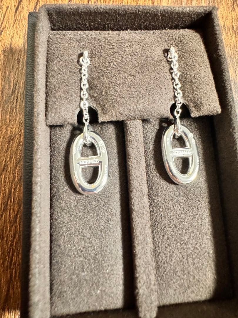 エルメス　ファランドール　ピアス　シルバー　 MM 新品未使用