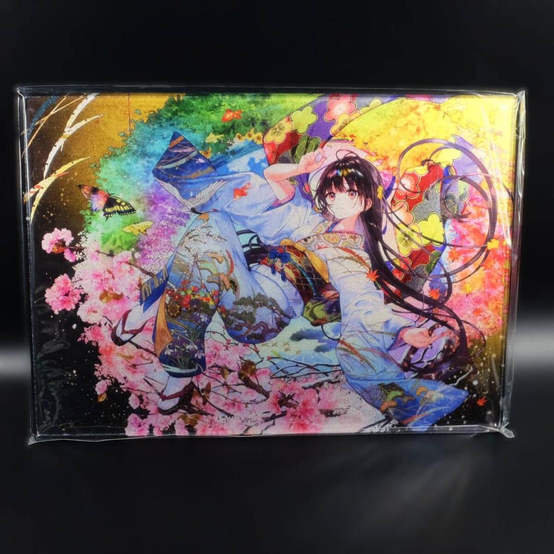 絵師１００人展 10 はねこと 四季万華鏡図 アクリルアートプレート