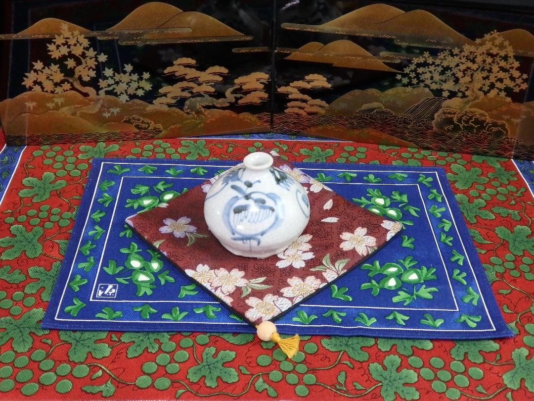 古伊万里　染付　油壷　E413AS-CHg