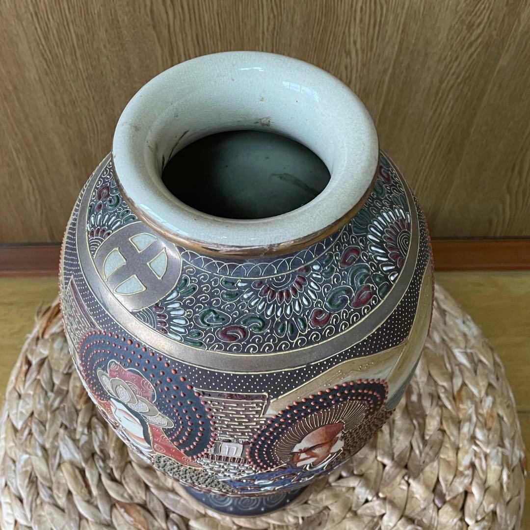 骨董品　アンティーク 時代物　薩摩焼 花瓶