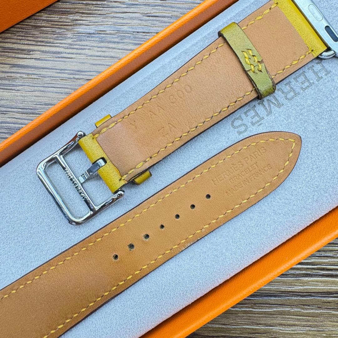 2506 Apple Watch エルメス　イエロー　ジョーヌ　黄色　レザー