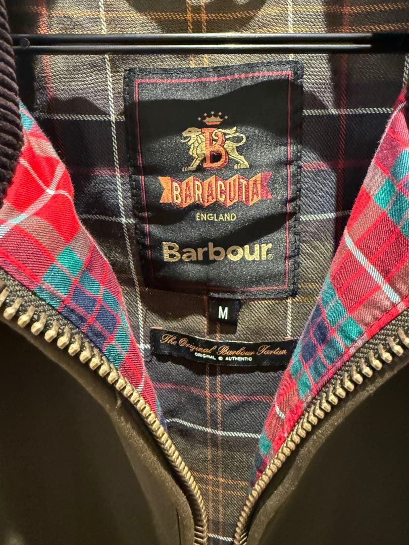 【美品】Barbour x BARACUTA コラボ ワックスジャケット　OLV
