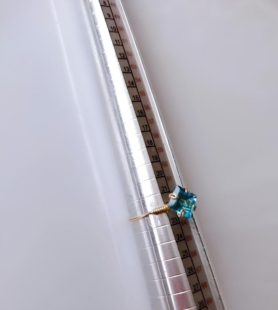 ニャんモフ☆様 Kgf14 宝石ルース ロンドンブルートパーズ シトリン リング