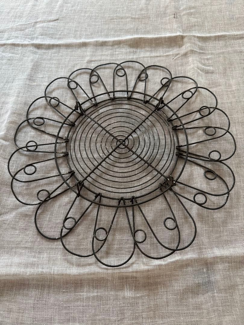 ケーキクーラー　ワイヤーバスケット　アンティーク