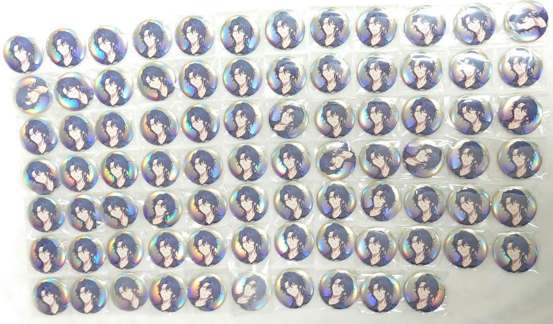 オーロラ缶バッジ　棗夜鷹　82点