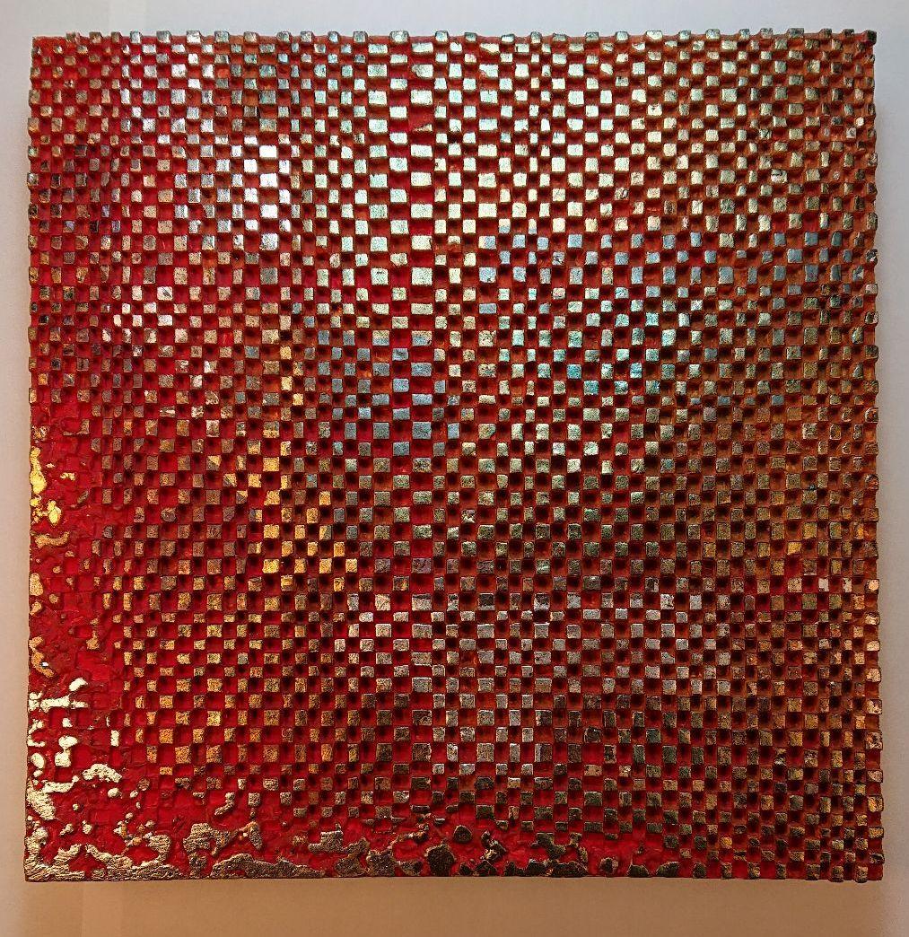 日本画/堤進の小品です。「相転移/そうてんい 時空の織り物#5」S0号