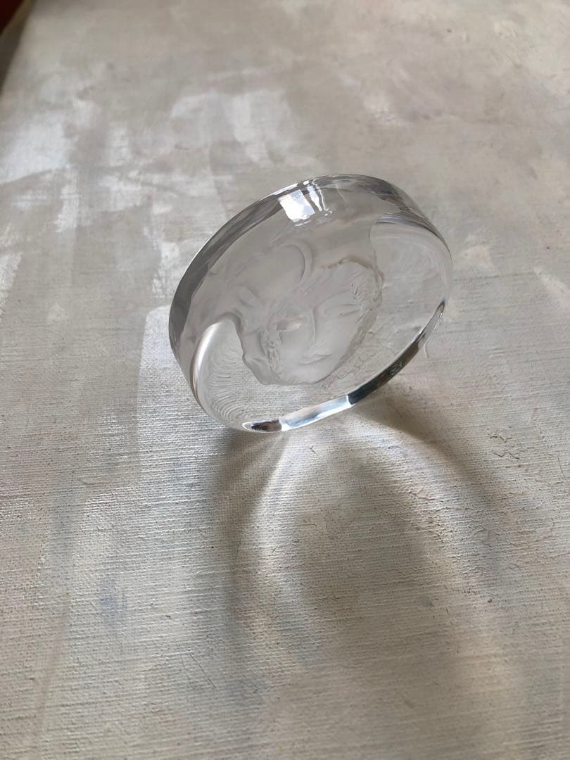 池田満寿夫　ガラス　オブジェ　ペーパーウェイト