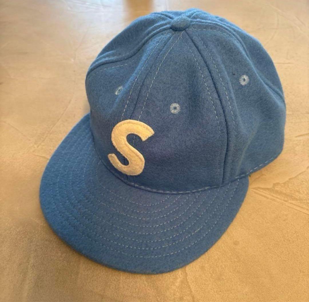 supreme青色キャップ