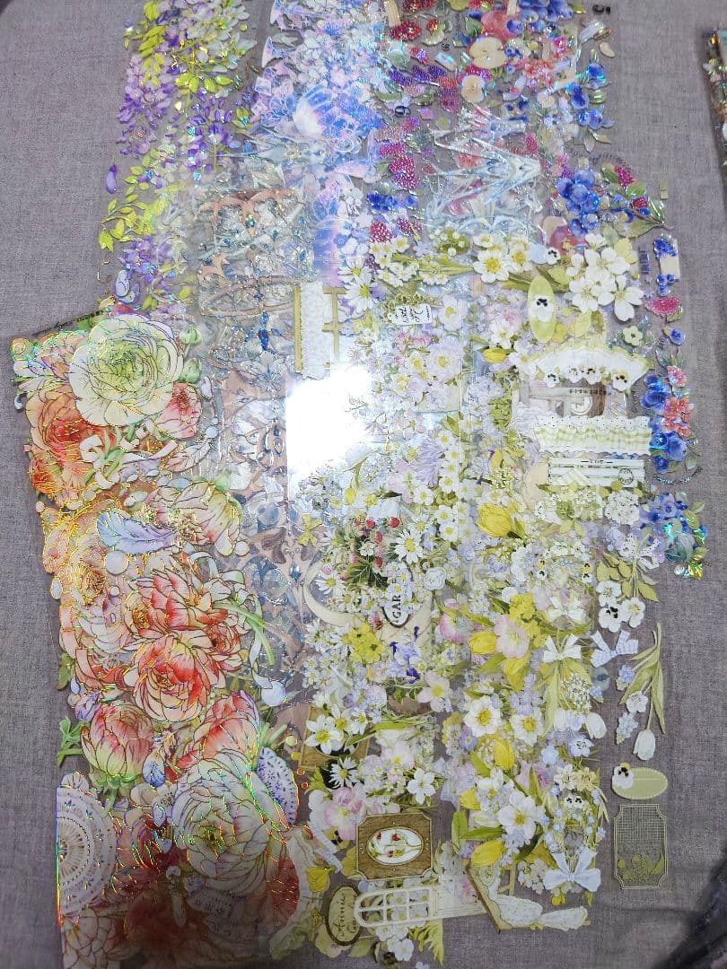 【装飾】海外　マステ　装飾系　6〜7cm分厚さ　貝殻光マスキングテープ切り売り