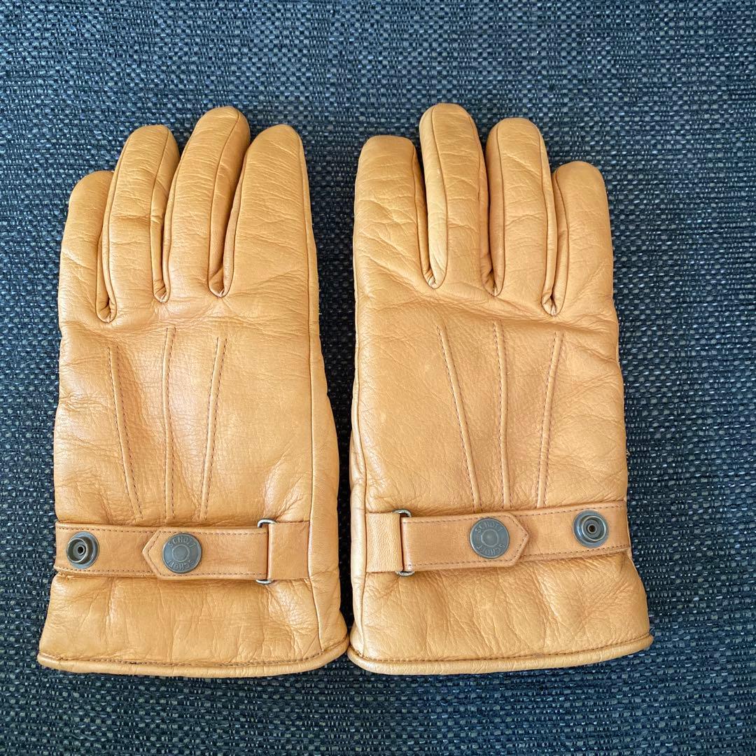 週末迄　schott ショット WINTER GLOVE キャメル グローブ
