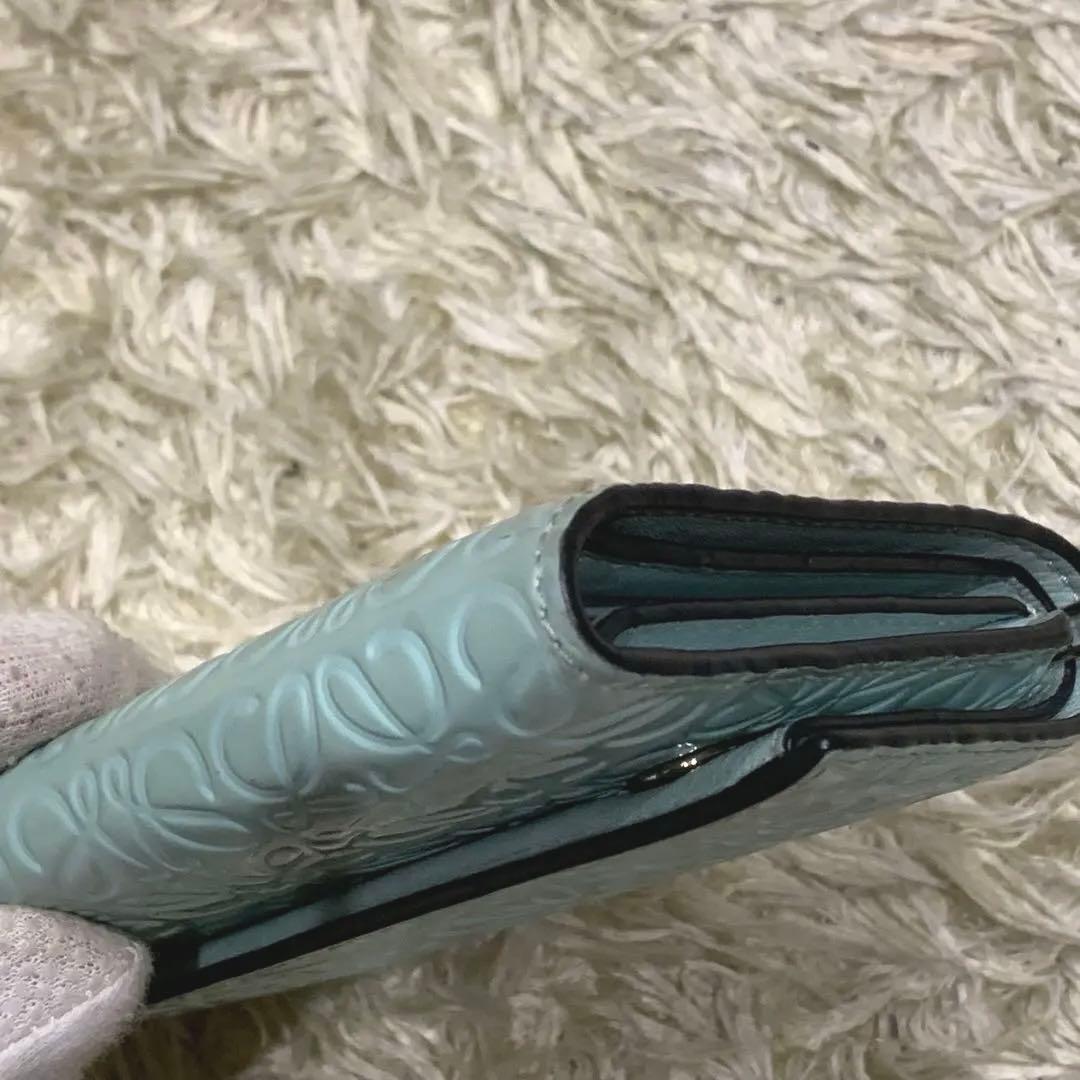 LOEWE ロエベ 三つ折り財布 リピートアナグラム バーティカル エナメル